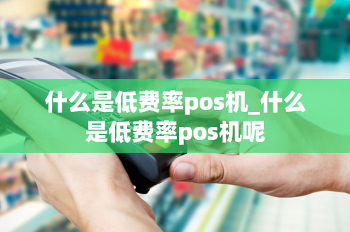 什么是低费率pos机_什么是低费率pos机呢